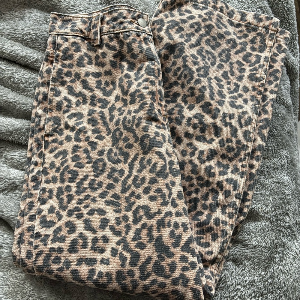 Leopard Print Women Jeans